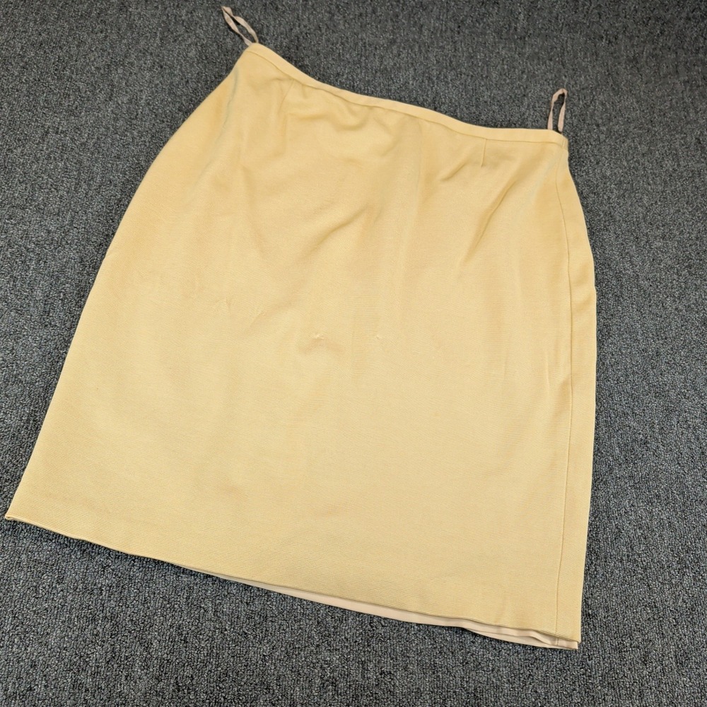 Worth Womens Pencil Skirt Size 14 Wool Angora Blend Beige Tan Career Knee Length